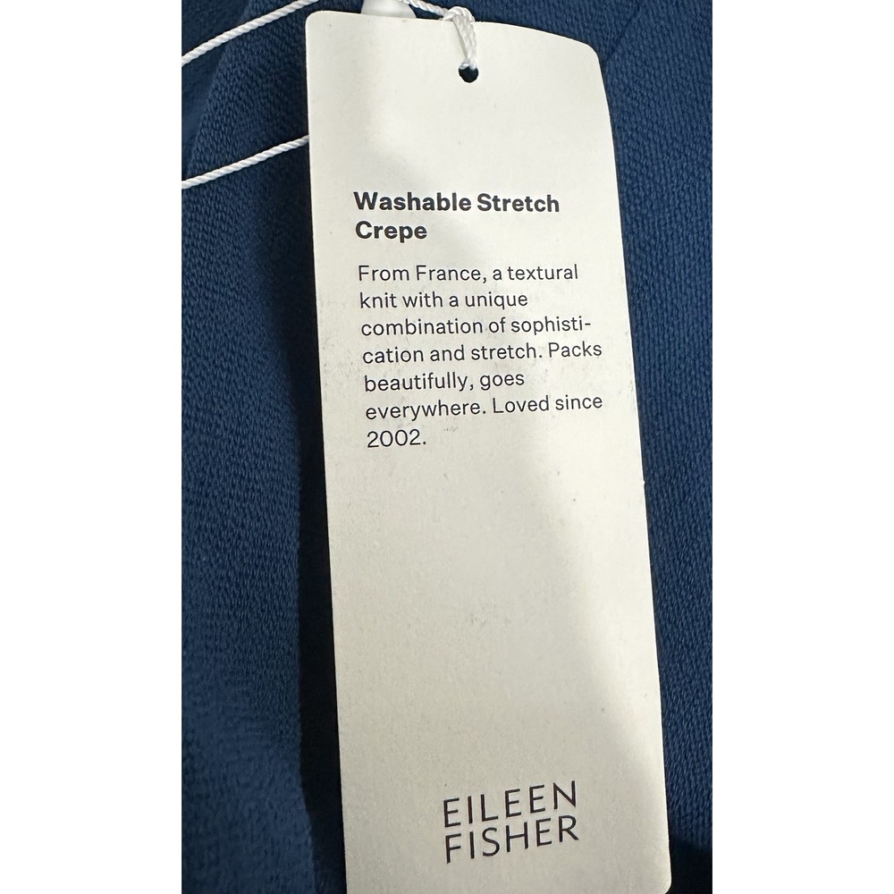 NEW Eileen Fisher Slim Washable Crepe Ankle Pants Blue Atlan Career Size XL NWT - Picture 10 of 11